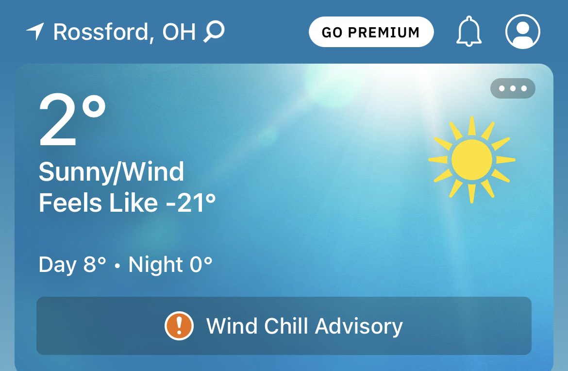 LiveaMemory's tweet photo. It’s 2 Degrees F Here in Northern #Ohio!🥶
We Might Get to a Balmy 7 Degrees This Afternoon - LOL!🧊🤣
Consolation Prize: It’s Sunny Out!😀🌞
What’s the Temperature In Your Backyard?
#Winter #WinterWeather #Freezing 
#ImDoneWithWinter https://t.co/7yYDd1pEv3