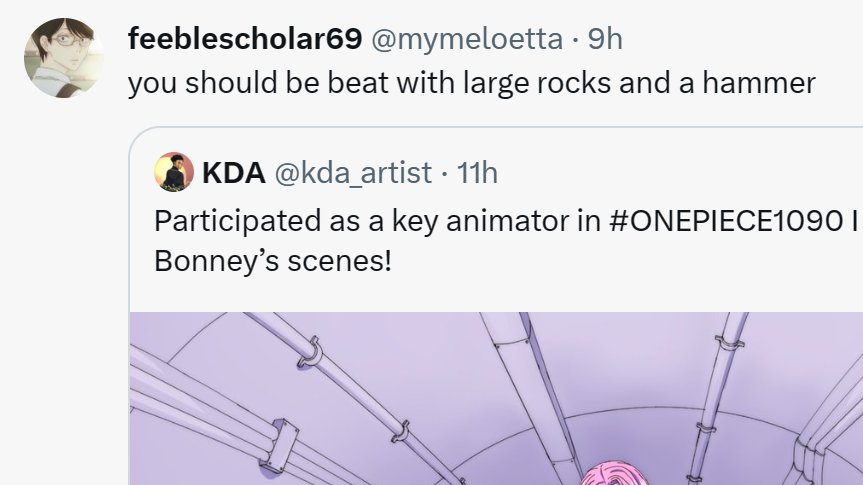 People harassing a One Piece animator over a fictional character

They treat actual people like shit and fictional characters as if they were real