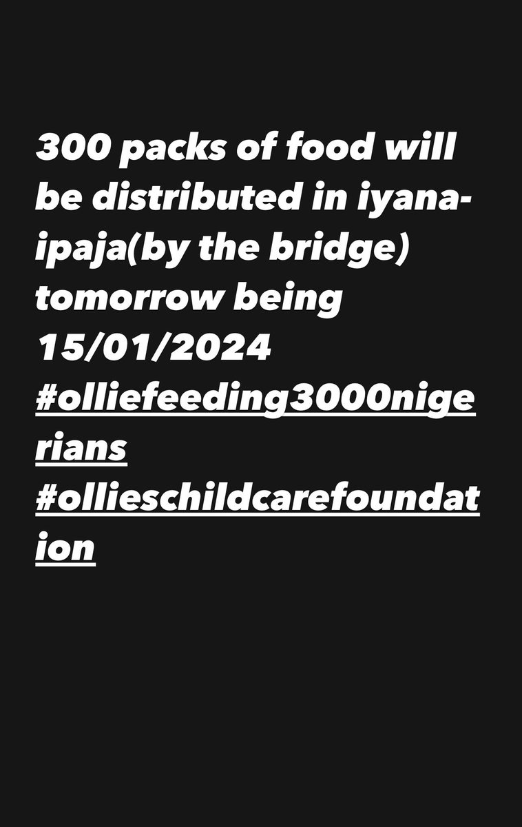 OLLIETOTHEWORLD's tweet photo. Movement continues tomorrow.
#olliefeeding3000nigerians
#ollieschildcarefoundation https://t.co/iC0OUke514