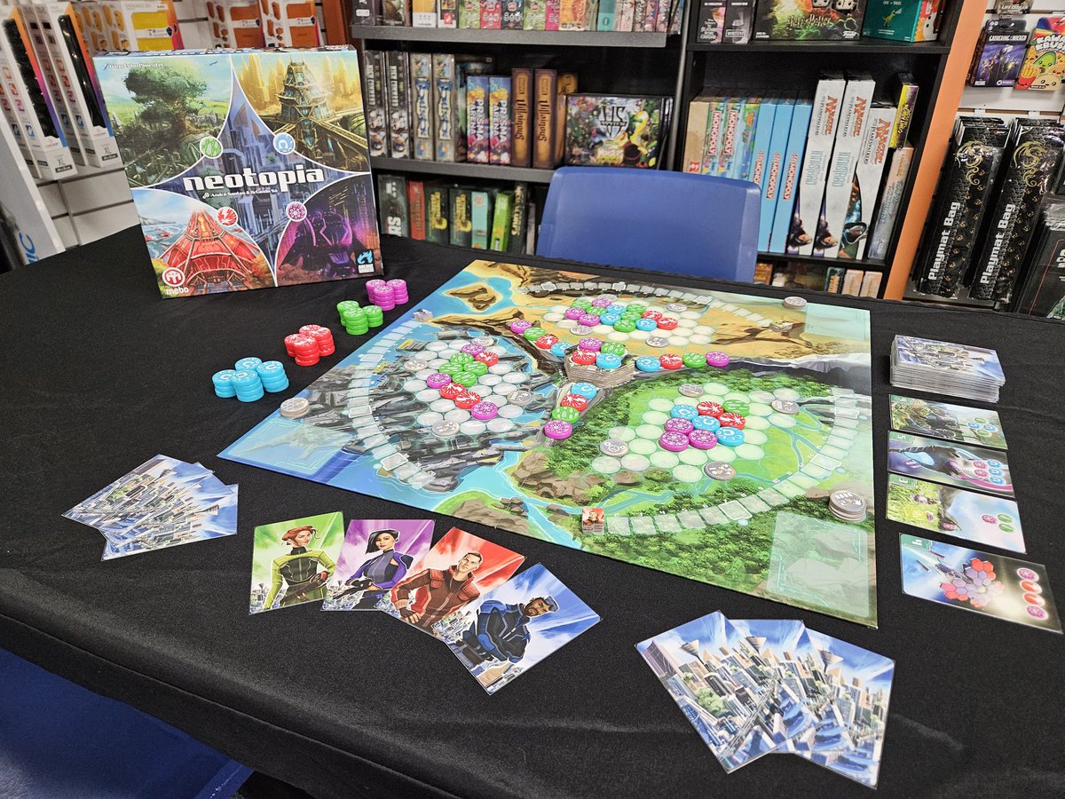 drewstees's tweet image. 🎲 Stop by Nick Nack's Full Frontal Attack in Hershey for a demo of Neotopia, running today until 3pm! 🎲  A new tile placement, pattern building game from Arcane Wonders!

@ArcaneWonders
@NickNacksAttack 
@DexEnvoy