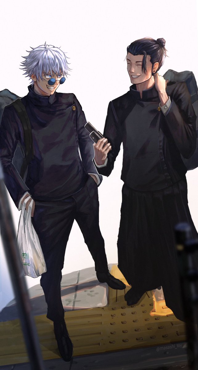 呪術廻戦「"最強同期" #呪術廻戦 #JujutsuKaisen #五条俉 #夏油傑」|masashiのイラスト