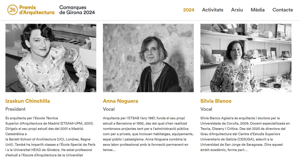 Gracias <a href="/COACGirona/">COAC Girona</a> por la invitación a formar parte del Jurat 2024 de los #Premis d’#Arquitectura de les Comarques de #Girona. Es un honor. Tomen nota: abierta convocatoria hasta el 26.01.2024
➡️Y consulten las bases: premisarquitecturagirona.cat