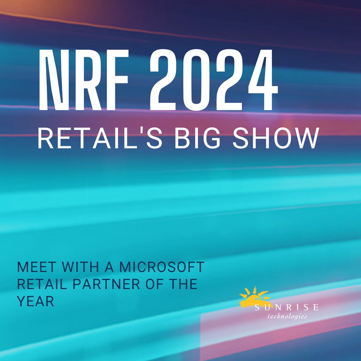 SunriseD365's tweet image. Learn about the latest in retail technology from Sunrise and Microsoft! Join us at NRF 2024 to learn how Microsoft Dynamics 365 can help you stay ahead of the curve. We can’t wait to see you there! #NRF2024 #TechInRetail sbee.link/rv7qed4cp8