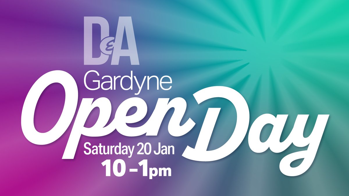 dundee_angus's tweet photo. Come to the right place! π Get a tour of the facilities, meet the staff and learn about the courses we have on offer! π
π
Sat 20th Jan
β 10am-1pm
π Gardyne Campus
π Check out all our courses here π https://t.co/47vlgRDRuq
#DAtherightplace #ChooseDA #DAdecade https://t.co/Z54A2WIwtk