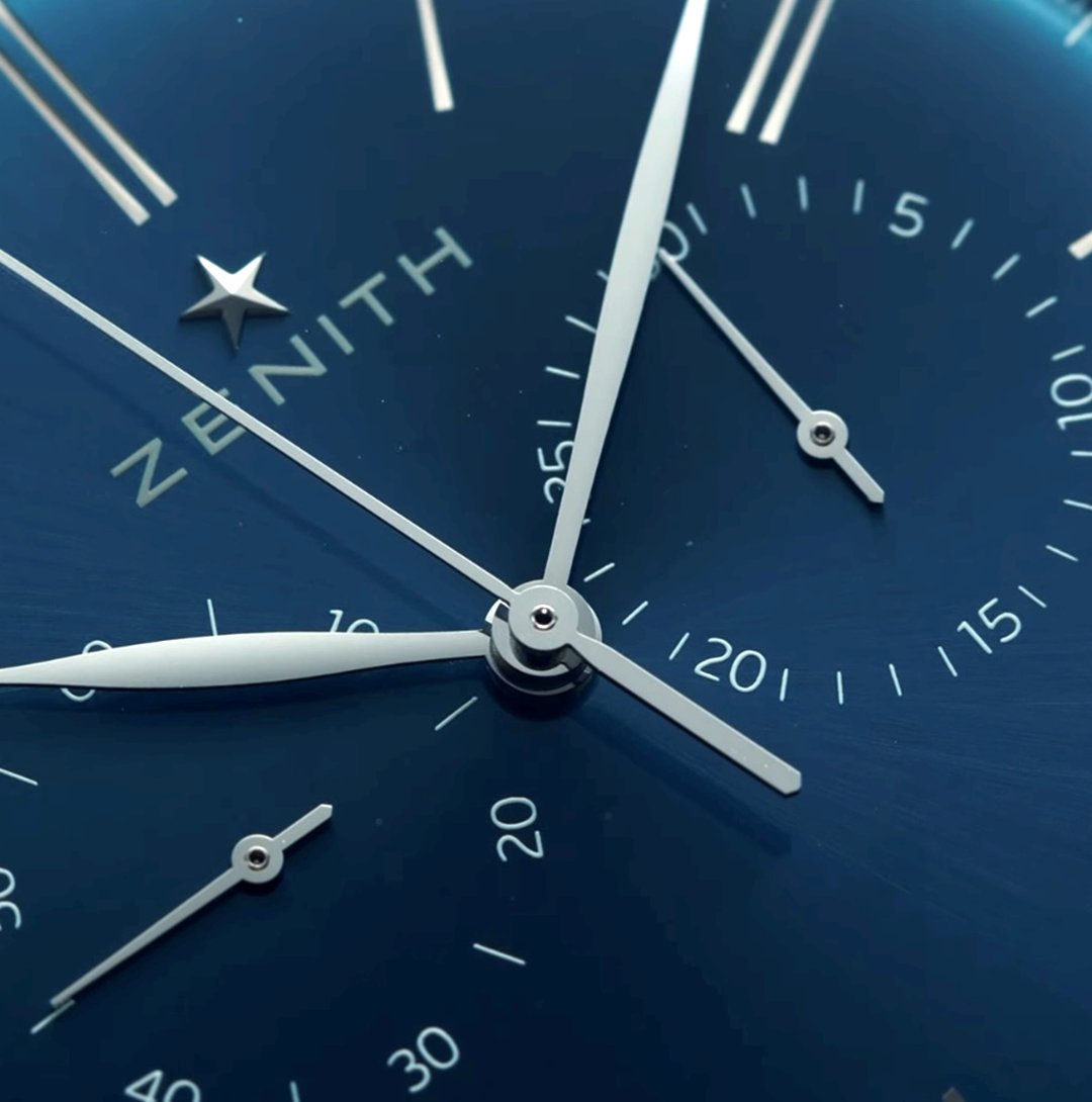 The Zenith Elite Chronograph Classic

~ Functions: Chronograph
~ Case: 42mm – Stainless Steel – 11.80mm Thick
~ Water Resistance: 50M
~ Movement ( Caliber El Primero 4069) 50-Hour Power Reserve – Automatic –36,000 vph Frequency – 31 Jewels
~ MSRP: £4,100