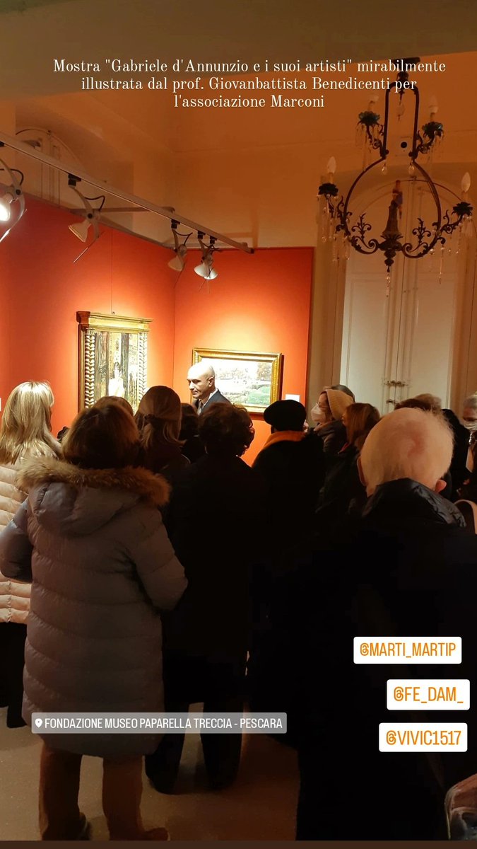 MuseoPaparella's tweet photo. Mostra "Gabriele d'Annunzio e i suoi artisti" magistralmente illustrata dal prof. Giovanni Benedicenti per l'associazione Marconi. https://t.co/ia7tXFUEja