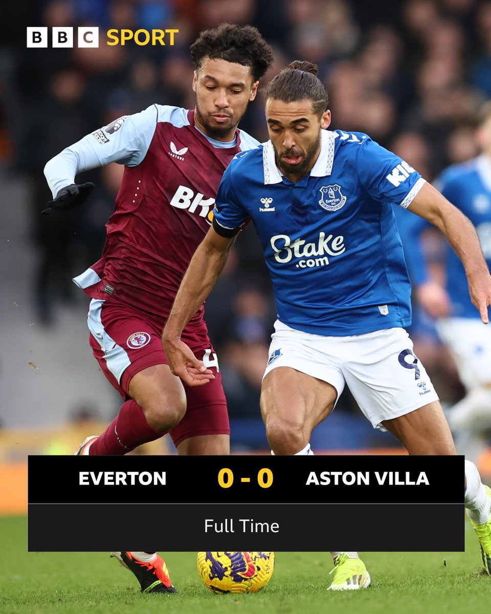 It ends all square.

#EVEAVL #BBCFootball