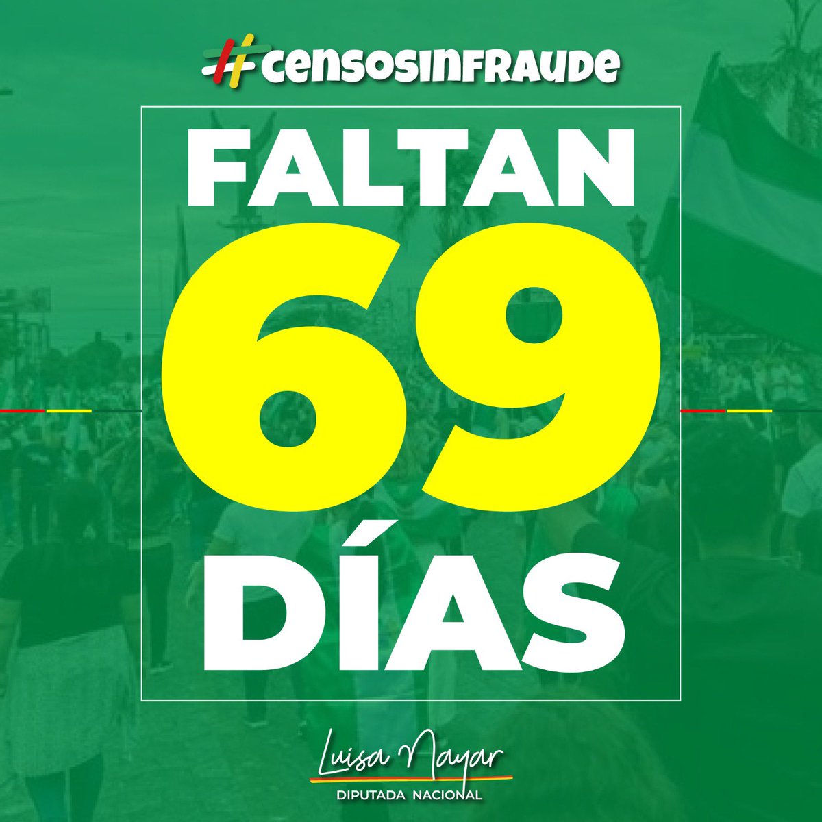 luisanayars's tweet photo. A 69 días del #censo no hay buenas señales desde el #INE. Estamos pendientes de todos los contratos y las fases de esta etapa censal, no nos van a tomar el pelo. ¡Convocamos a la ciudadanía a estar alertas!
#CensoSinFraude 🇧🇴 https://t.co/2bOm366VSL