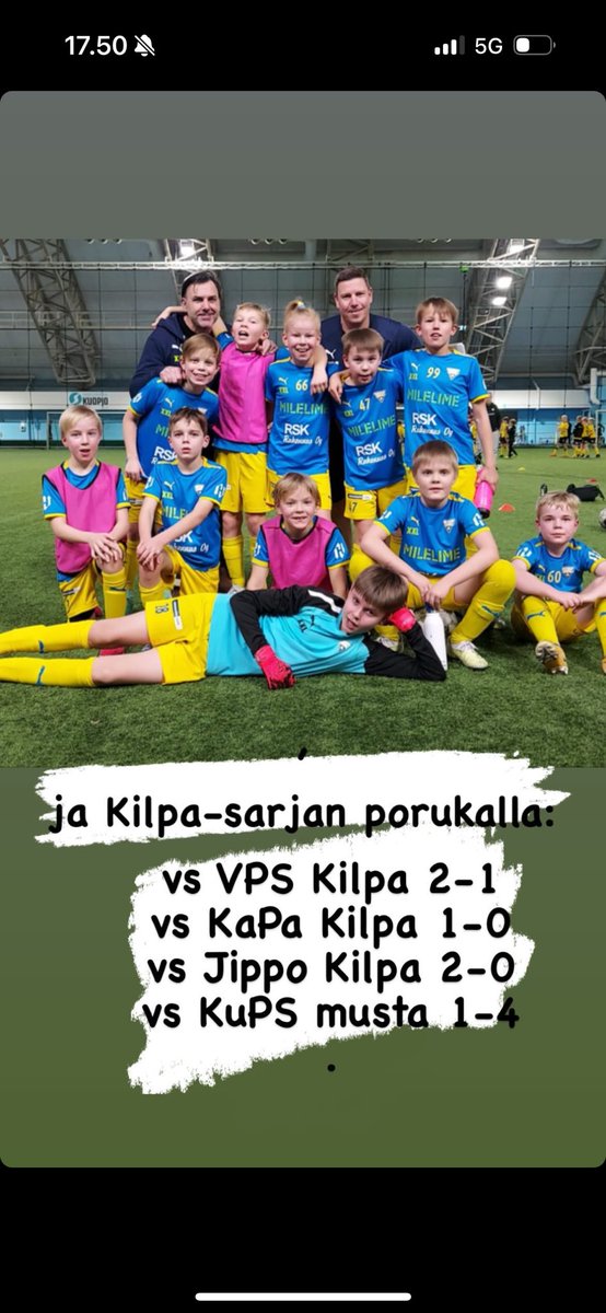 OLS 13 osallistui Kuopiossa järjestettyyn talviturnaukseen kahden joukkueen voimin✌️

Aikaisesta lähdöstä huolimatta pojat jaksoivat pelata turnauksen mallikkaasti loppuun ja saldona 4 voittoa sekä 4 häviötä. Vauhdikas sunnuntai takana ja kokemuksen rikkaampana takaisin Ouluun.