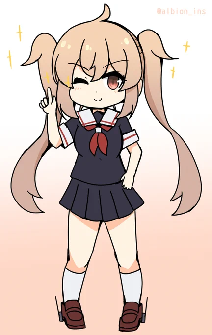 村雨_SDです!1h25m#艦これ版深夜の真剣お絵描き60分一本勝負#艦これ版真剣お絵描き60分一本勝負_20240114 