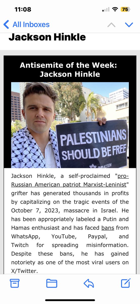 Zimmlaw175's tweet photo. @X @XCreators @XSpaces @elonmusk
Why is X giving a platform to a Qatari and Russian financed antisemitic purveyor of fake news? #BanJacksonHinkle https://t.co/WcP3p20AFi