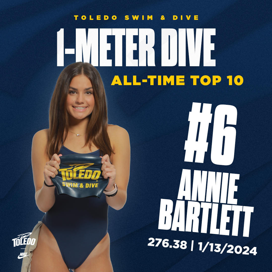 Toledoswimdive's tweet photo. UT had an incredible first meet of 2024 yesterday!

🔵 200 IM UT Pool Record
🟡 1M Diving #6 score
🔵 100 Backstroke #9 time
🟡 100 Backstroke #10 time

#TeamToledo https://t.co/TSv6J4ICD3