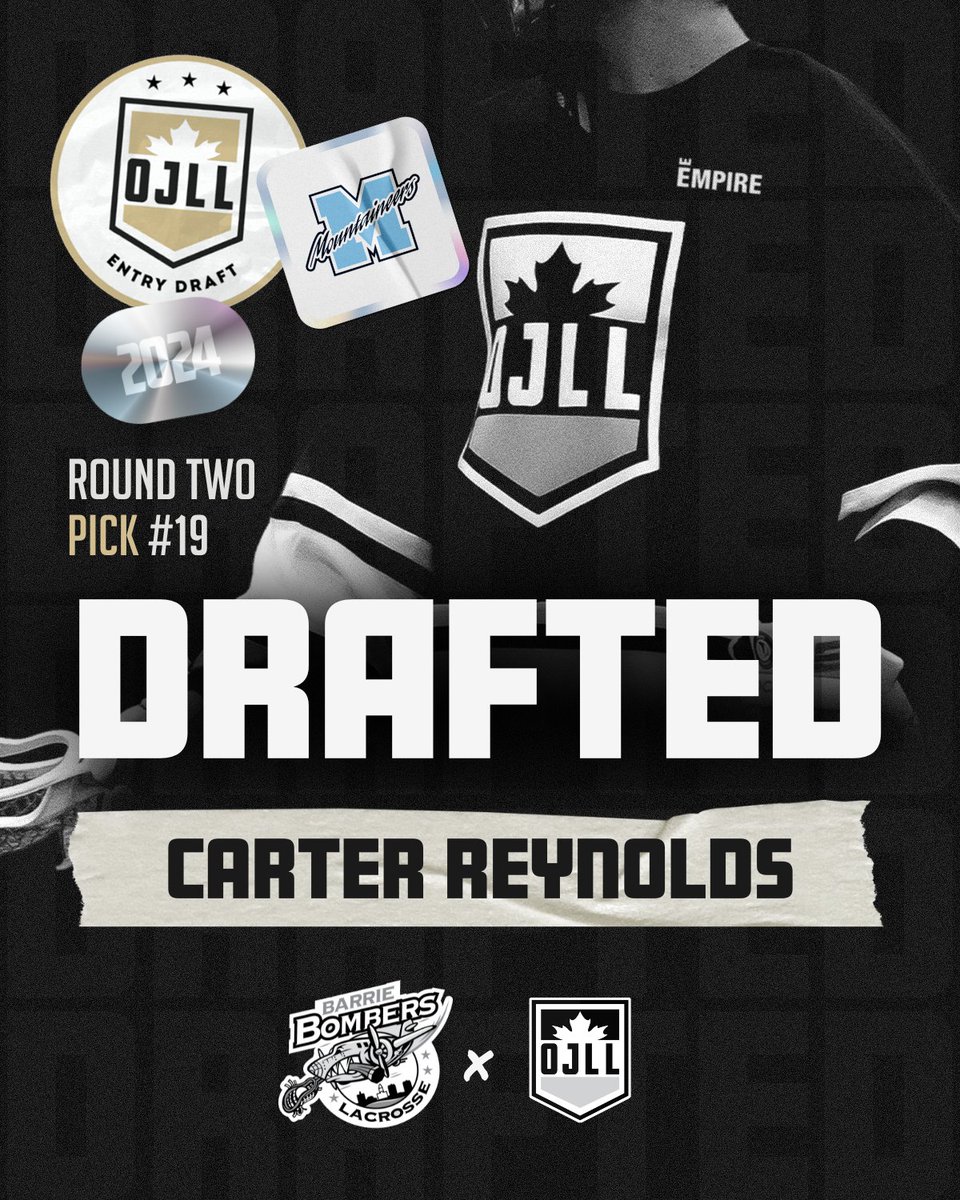 With the nineteenth pick in the 2024 #OJLLDraft, <a href="/MimicoJrALax/">Mimico Jr. A Mountaineers</a> selects Carter Reynolds from <a href="/BarrieMinorLax/">BMLA</a> (Innisfil, ON)