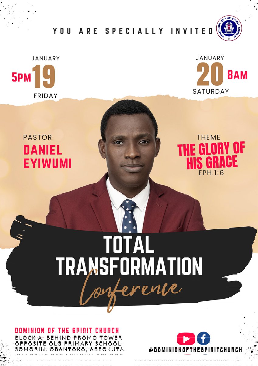 DanielEyiwumi's tweet image. Total Transformation Conference
January 19 - 20, 2024
#Total
#TotalTransformation