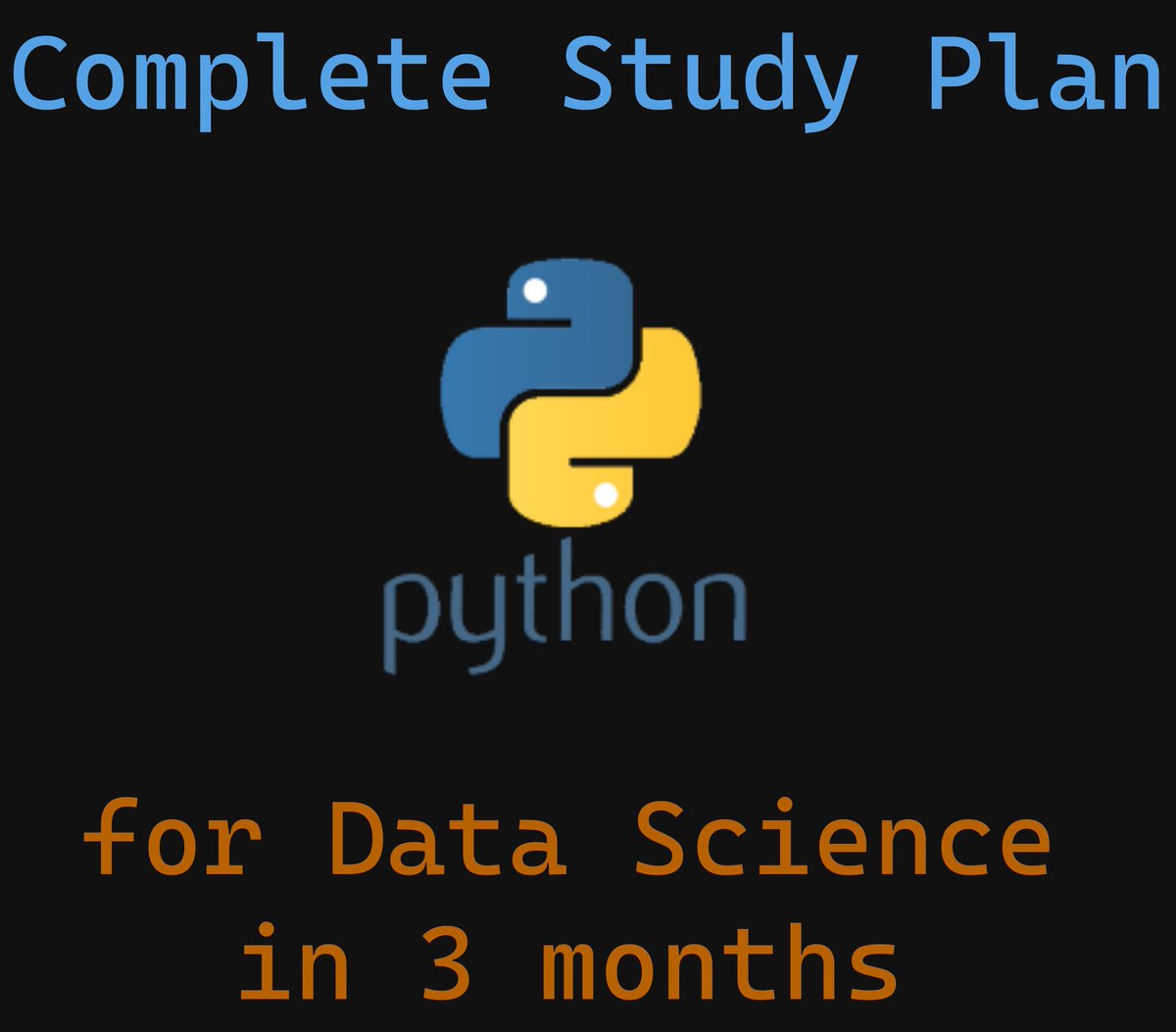 freest_man's tweet image. Python for Data Science Complete Study Plan    
Timeline of 12 weeks and you have to dedicate at least 10 hours a week.
Only follow this if you are disciplined!