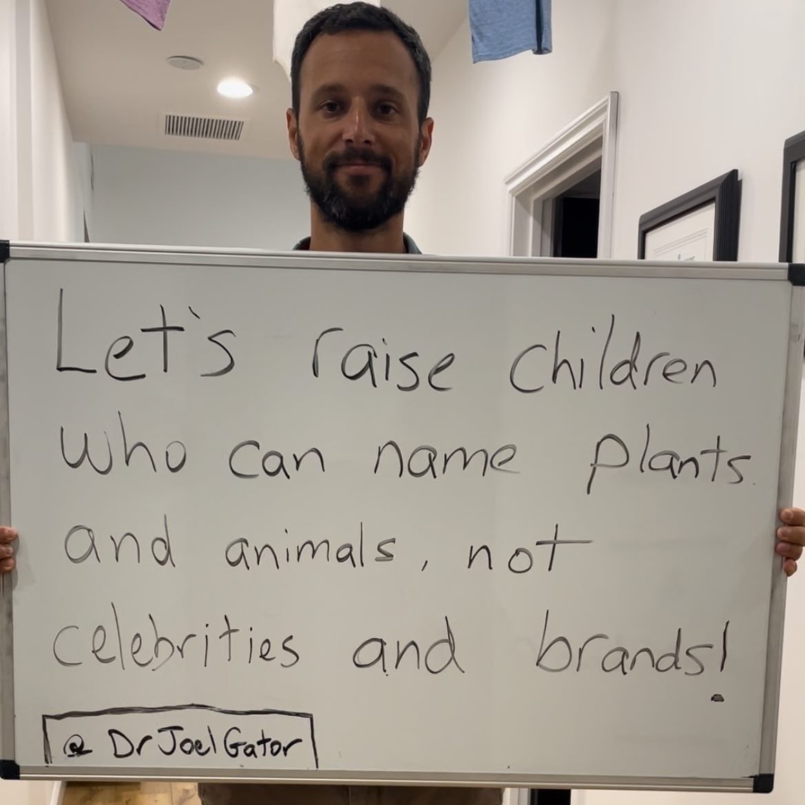 DrJoelGator's tweet photo. Let’s raise children who can name plants and animals, not celebrities and brands.
#parenting #parentinggoals #naturalparenting #Parents #pediatrics #pediatrician https://t.co/UX996HzSLM