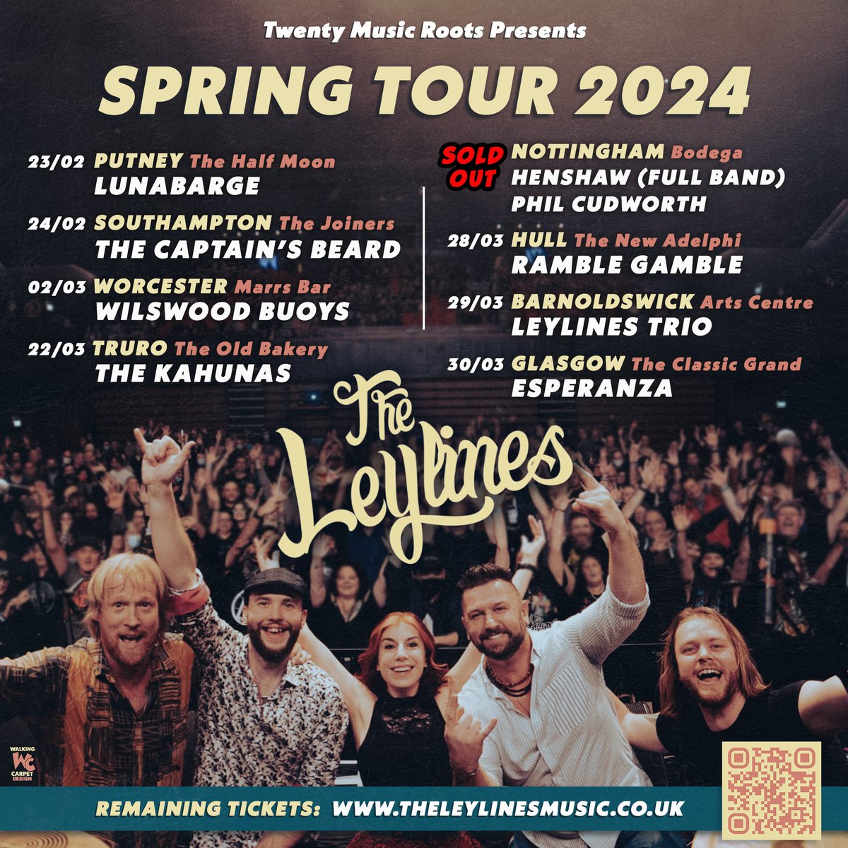 Support for our Spring Tour are out 🎉🎉🎉
Get yer tickets ASAP. This tour is gonna be a non-stop party 
theleylinesmusic.co.uk/gigs