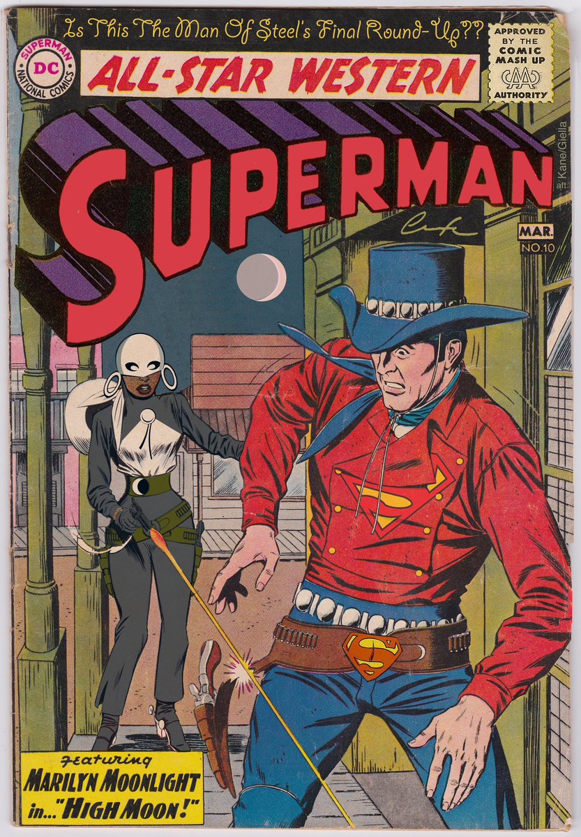 ChuckBrouilette's tweet photo. #thisWeek @DCOfficial #Superman 10 #legacy 853 .. who says #DCComics doesn’t do #Hawkman85 comics any more 🤨 because #TheManOfSteel &amp; #MarilynMoonlight are going #HighMoon in #The19thCenturyAmericanWest with a couple of #WingedWonders #inSpurs! @Williamson_Josh @Bruno_Redondo_F https://t.co/JT0F0d9Nhs