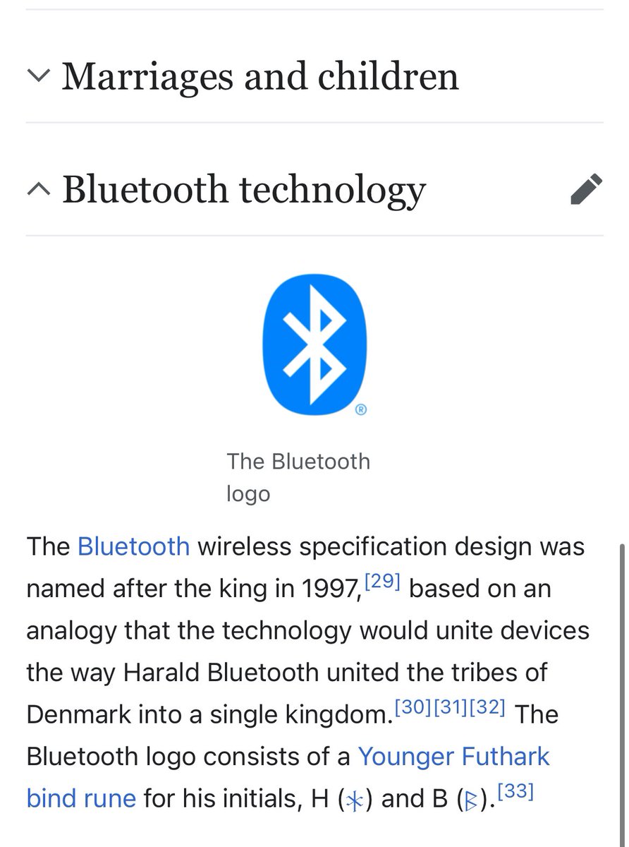 (Denmark, 975 CE) KING HARALD BLUETOOTH: will they remember my name in 1000 years FORTUNE-TELLER: yes my lord! BLUETOOTH: praise Odin! Have my trumpeters play a fanfare! BLUETOOTH: Trumpeters, play a fanfare! BLUETOOTH: not the flutes. I wasn’t trying to get the flutes to play