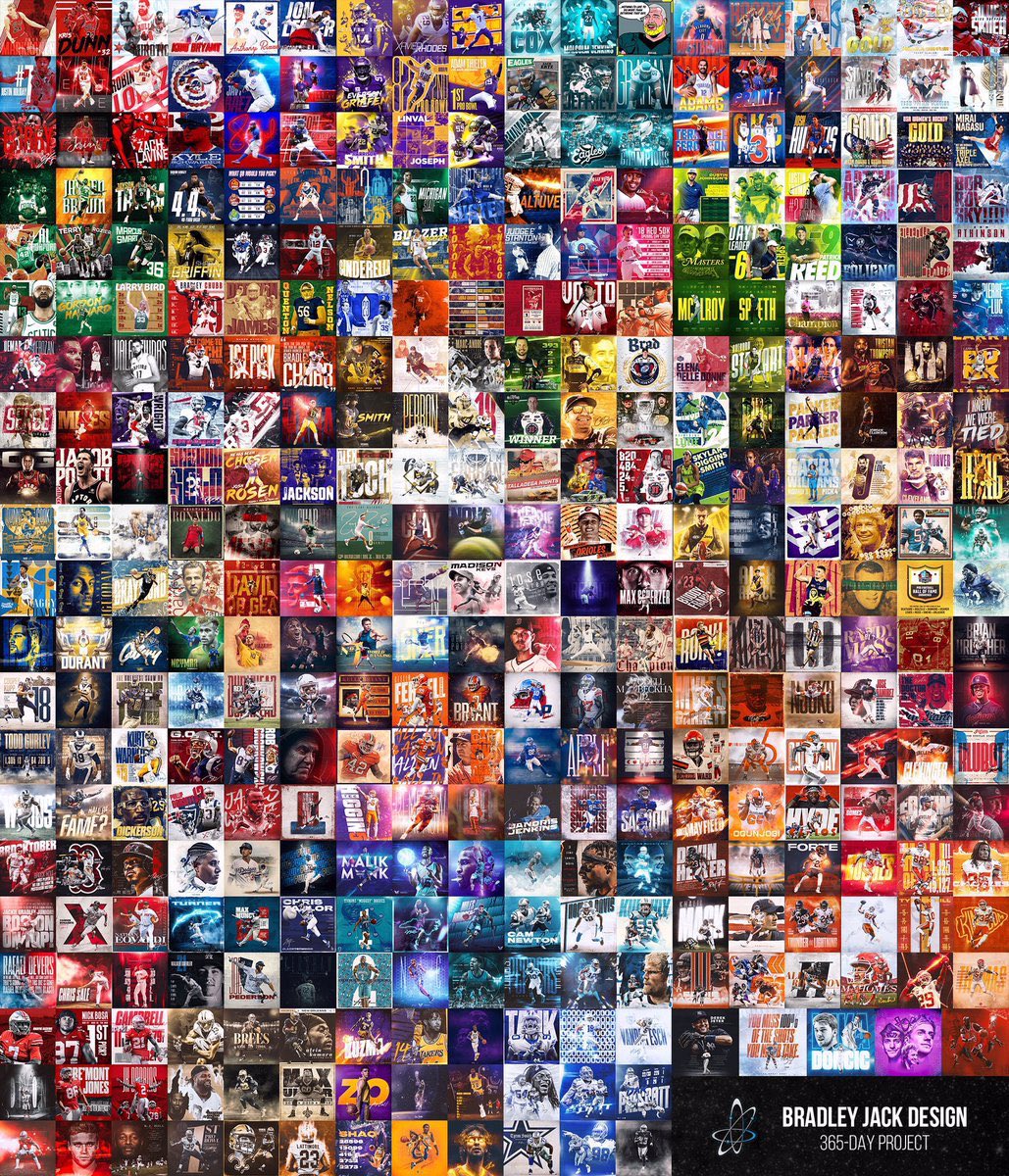 BradleyJackDsgn's tweet photo. 5 years ago I completed my 365 day project

Where did the time go? 

Who remembers their favorite design from the project? I’m partial to the Paul Gasol design https://t.co/u84Q4N6JzB