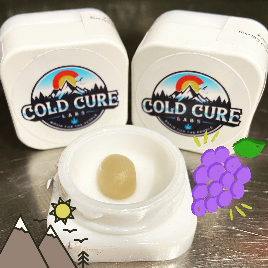 Shoutout to Cold Cure Labs for squishing our Grape Mountain into some sweet  terp-y rosin💜⛰️🍇 #thefarmboulder #solventless #grapemountain #🍃
