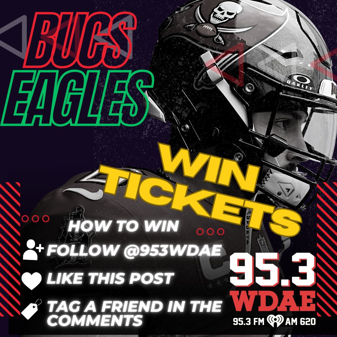 957WDAE's tweet photo. 🚨 #RaiseTheFlags |||| #FlyeEaglesFly Tix Giveaway 🚨
How You Can Win (Enter Till Midnight 2Nite)
1⃣ FOLLOW @953wdae On Instagram (https://t.co/7HFdrHYFlg)
2⃣ LIKE The Post On Instagram
3⃣ TAG A Friend In The Comments
WINNER SELECTED: 7am Monday on @PatandAaronShow https://t.co/1UQbXewxL3