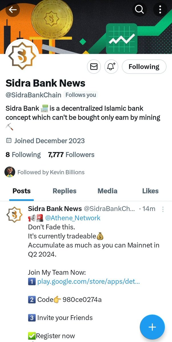 Thank you 7,777 twitter ( X ) Sidra believer 

If you love SidraBank 
Like ❤️  |  Retweet 🔄  |  Comment 🖍️

#Sidrabank #SidraChain #Sidra #SidraBankNews #SidraFamily #Sidracoin