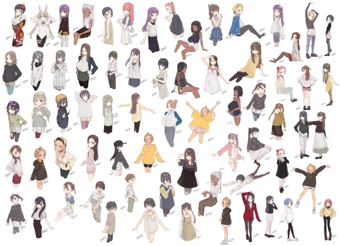 去年描いたrkgkを一枚にまとめてみた。 