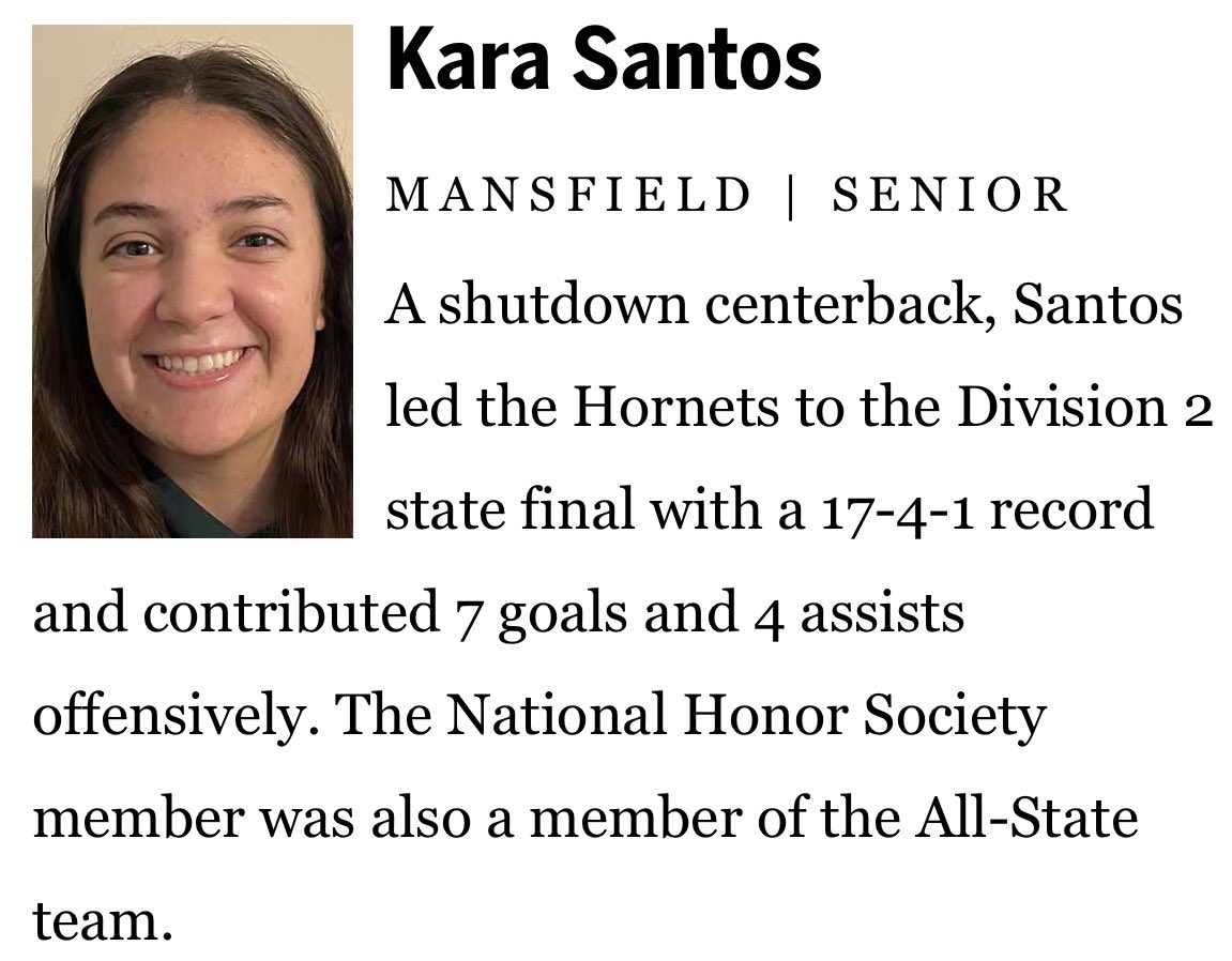 camkerry7's tweet photo. 🚨 @GlobeSchools Girls’ Soccer All-Scholastics 🚨

In today’s Sunday @BostonGlobe!

Kara Santos, @MHSAthletics22

Smilla Spasic, @ClipperAD

Catherine Watrous, @pingreesports https://t.co/3GNdrBAOKt