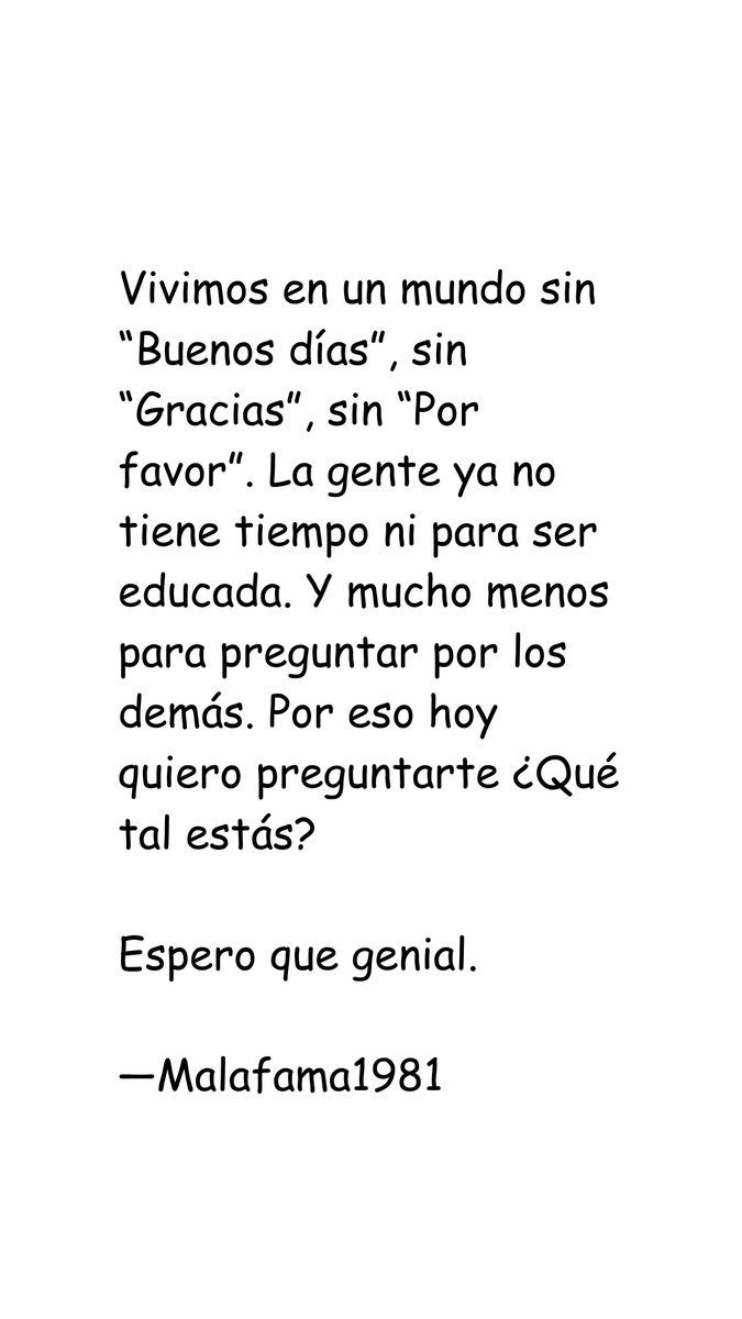 MalaFama1981's tweet photo. ¿Qué tal estás? https://t.co/HrskfCDNcg