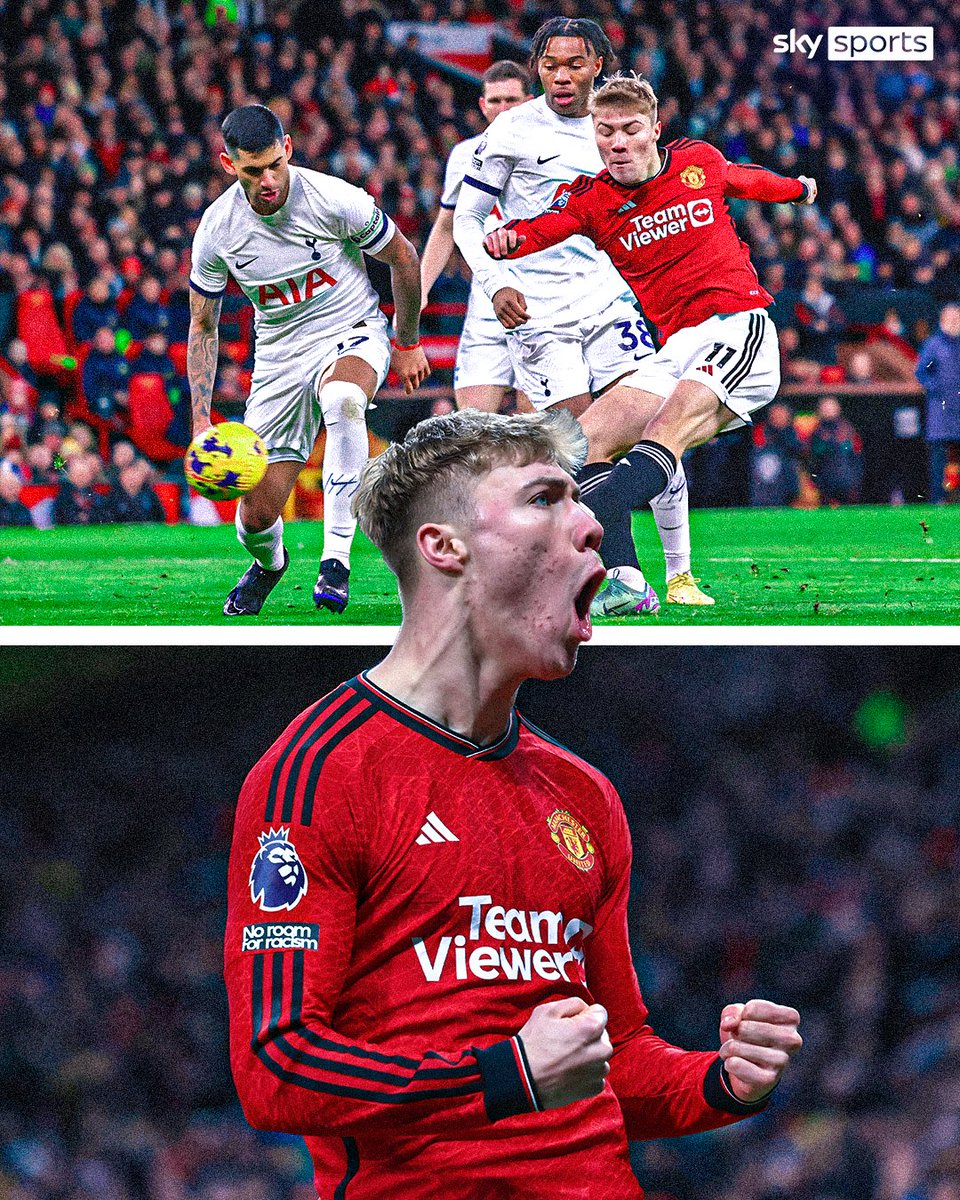 SkySportsPL's tweet photo. Man Utd take the lead inside the first three minutes, and Rasmus Hojlund is on the scoresheet! 🔴🍿 https://t.co/XGcDz5DtVC