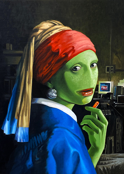 timsmig's tweet image. girl with the #Pepe earring. 🥰😉 🐸 #fakerare #fakepearl