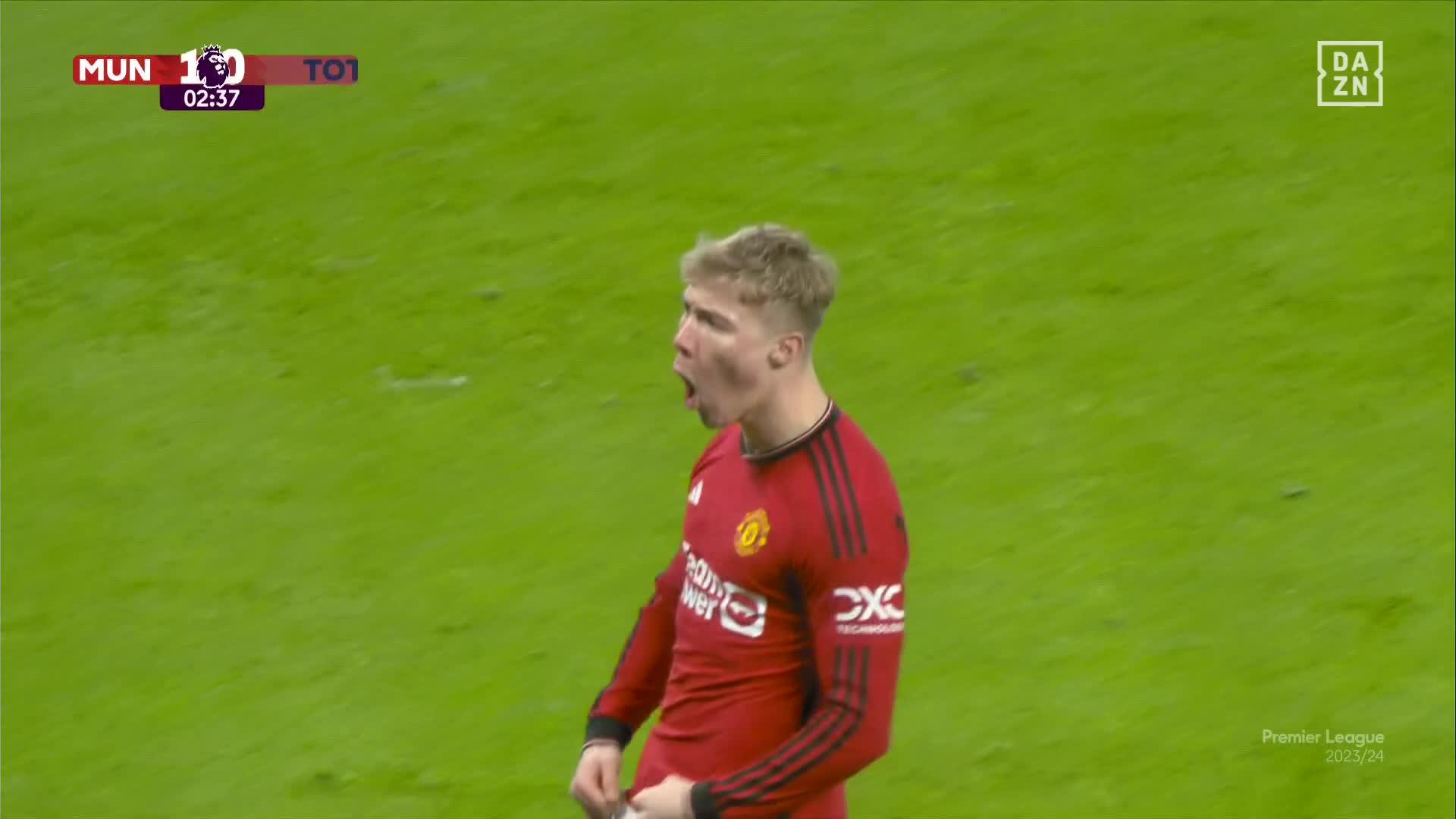Hojlund powers Man United in front of Tottenham