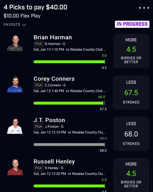 Bankrow57's tweet photo. I’m apart of that Tour also 💰✅🏌🏿⛳️ #PrizePicks #GamblingTwitter #underdog #PGATour https://t.co/KRaSUKrn98