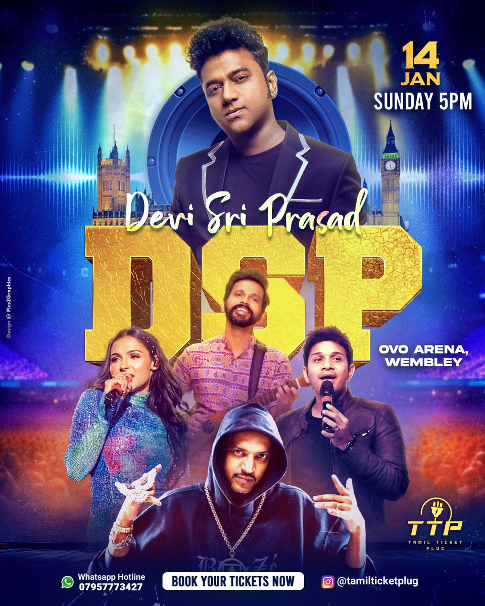 Pics2Graphics's tweet photo. Poster Works For the one and only @ThisIsDSP ! Concert Held in OVO ARENA, WEMBLEY, LONDON 🕺💫

#DSP #Kanguva #Pushpa2 
@Pics2Graphics https://t.co/SEwSyc3GMn