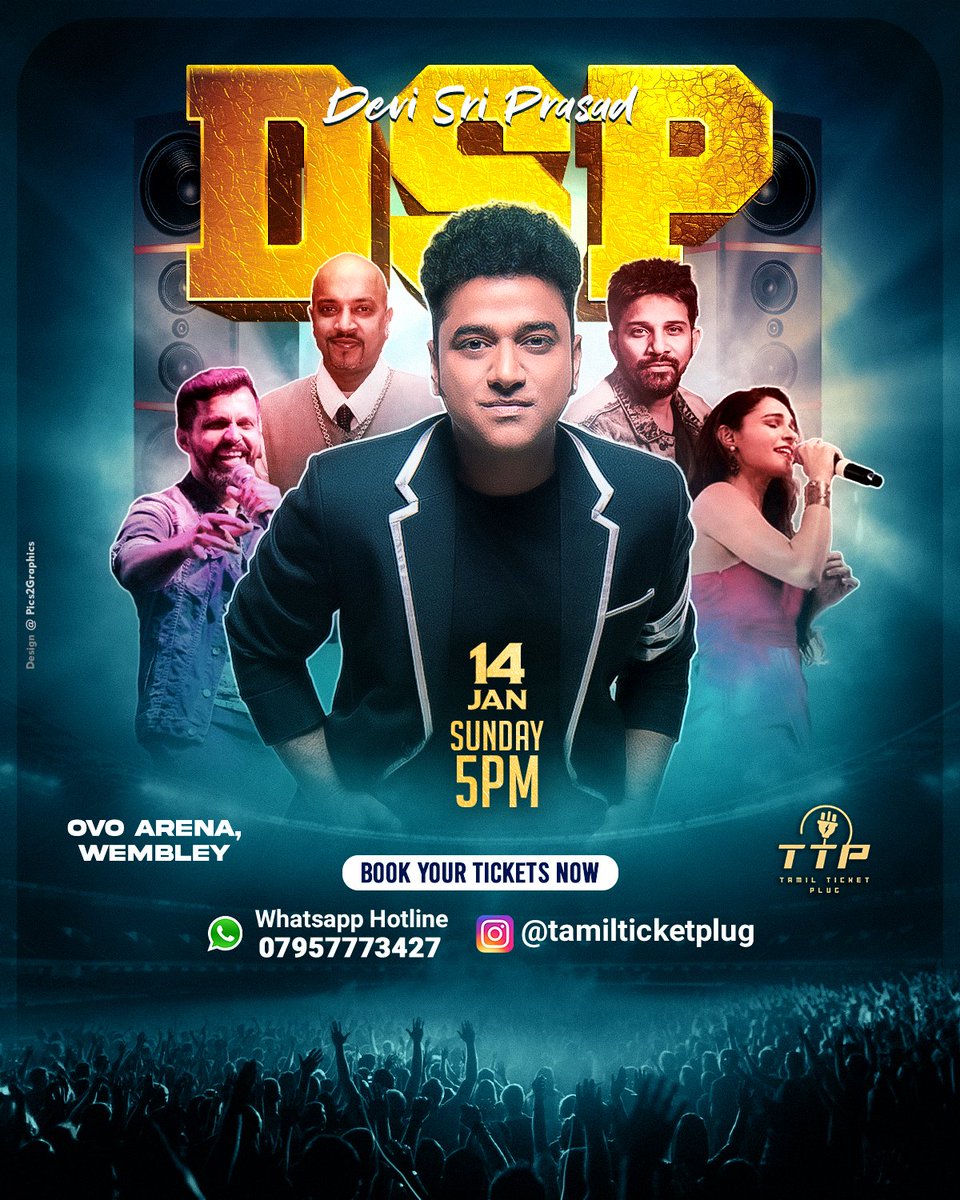 Pics2Graphics's tweet photo. Poster Works For the one and only @ThisIsDSP ! Concert Held in OVO ARENA, WEMBLEY, LONDON 🕺💫

#DSP #Kanguva #Pushpa2 
@Pics2Graphics https://t.co/SEwSyc3GMn
