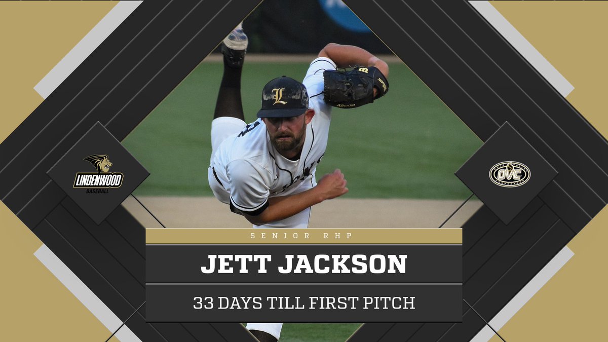 LULIONSBASEBALL's tweet photo. 33 days till opening day! 

#33: Jett Jackson is a senior RHP from Burns, TN. This is his second season with the Lions and last year he pitched in 13 innings with 19 strikeouts. 

#OneRoar🦁⚾️ https://t.co/e7p3PxNZAY