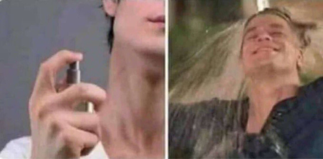 "no sé por qué mi perfume se acaba tan rápido"  
 como hay que echarlo    //    como yo me lo echo