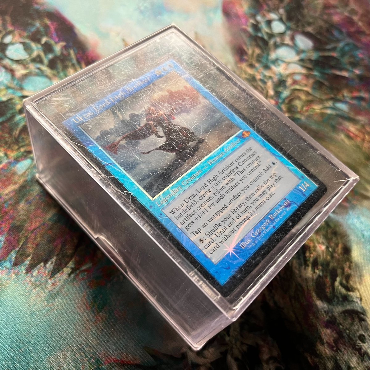 Introducing, my latest Commander deck: a loving ode to 7-year-old Tom's favorite deck, a pile of blue cards and artifact creatures. Played fully unsleeved, old border only, kept in the SAME beat-up Introducing, my latest Commander deck: a loving ode to 7-year-old Tom's favorite deck, a pile of blue cards and artifact creatures. Played fully unsleeved, old border only, kept in the SAME beat-up