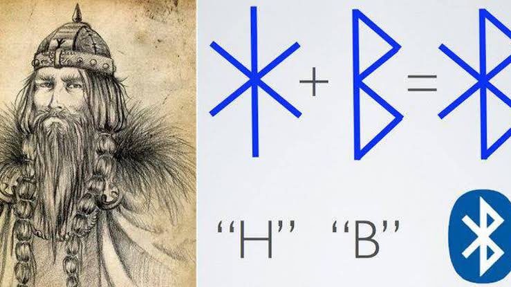 Tilotekilo84's tweet image. "Mind blown! 🤯 Just found out that the Bluetooth symbol is actually the initials of a Viking king, Harold Bluetooth. How old were you when you discovered this? #Bluetooth #FunFact #BluetoothFacts  #HaroldBluetooth #WirelessWorld  #BluetoothTrivia #TechDiscovery