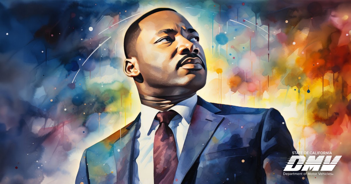 CA_DMV's tweet image. All #CADMV offices will be closed tomorrow, January 15, to honor the legacy of civil rights leader Dr. Martin Luther King, Jr.