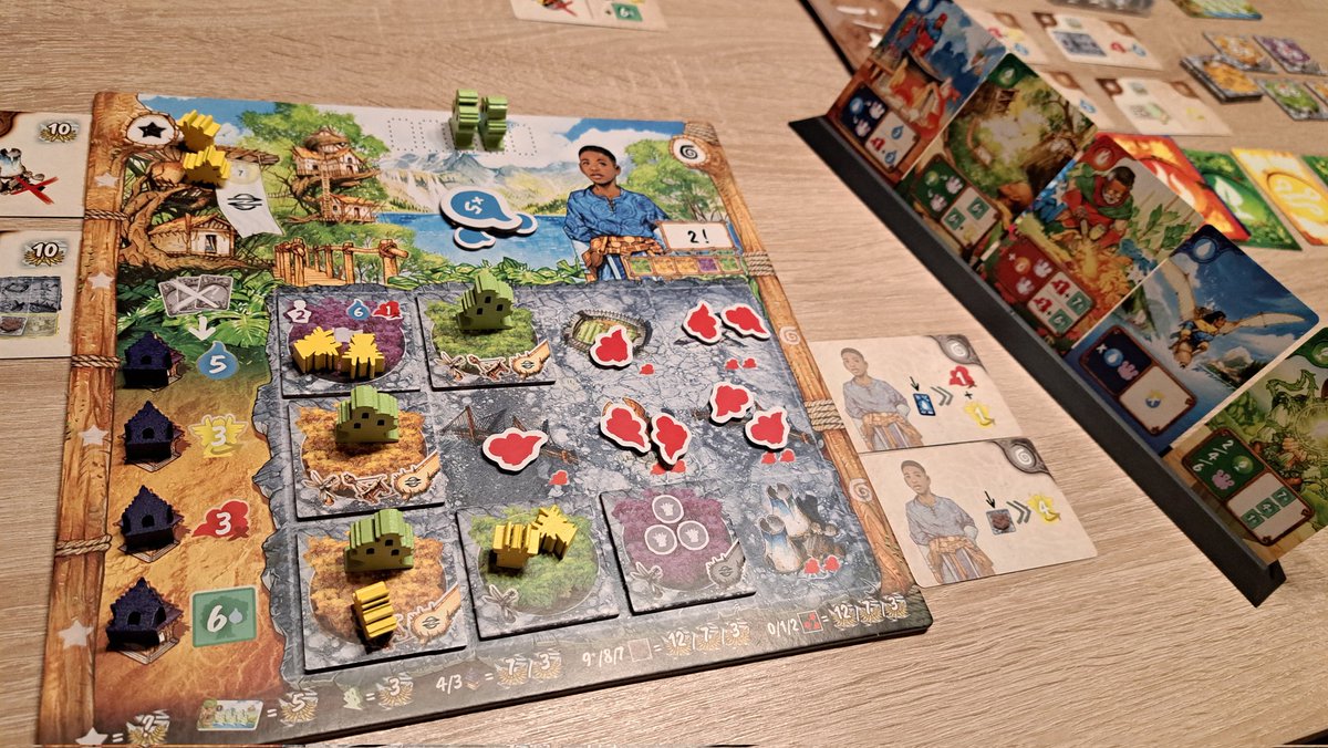 Sibi30015224's tweet photo. Wir treiben es heute im Wind. #TribesOfTheWind. Diesmal zu zweit. Super 2-Personenspiel. Denke der Sweetspot liegt bei 3 Personen. Wobei es zu zweit genau so gut funktioniert. Einfach ein gutes Spiel. Mag das Artwork. Spielerisch auch sehr fluffig, nicht zu komplex. Gutes Paket🙂 https://t.co/sojinoSFyb