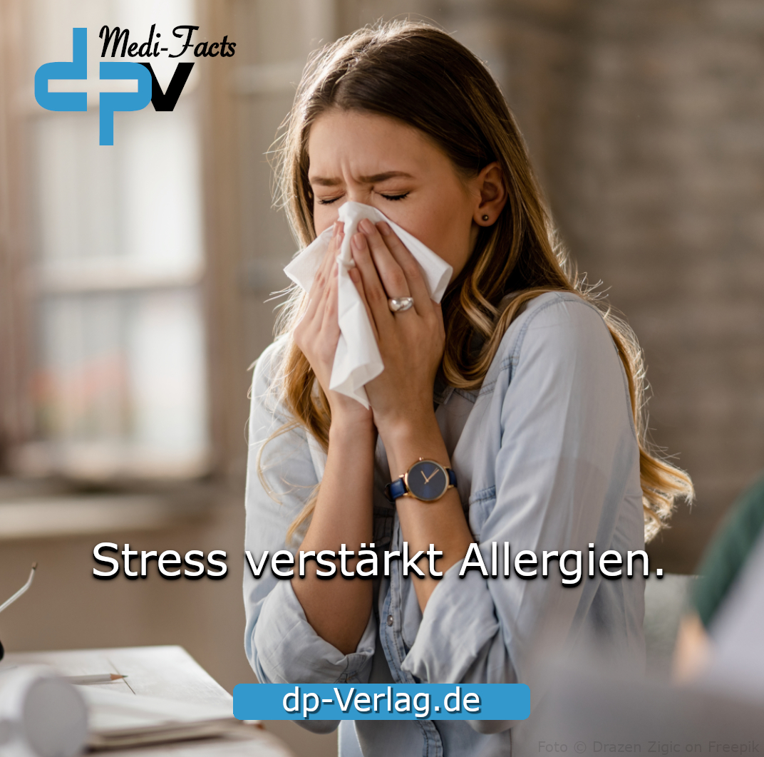 DPVerlag's tweet photo. In Stresssituationen erhöht sich der Wert von IL-6, einem Interleukin, das Teil der entzündlichen allergischen Reaktion auf ein Allergen ist.
#dpv #HeimatderGesundheit #deutscherpatientenverlag #Medifacts #Gesundheit #Orthopress #Stress #StressUndAllergien #Immunreaktion #IL6 https://t.co/CPVFMMXNLK