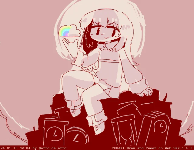 2時ってるじゃん?? #tegaki_dt