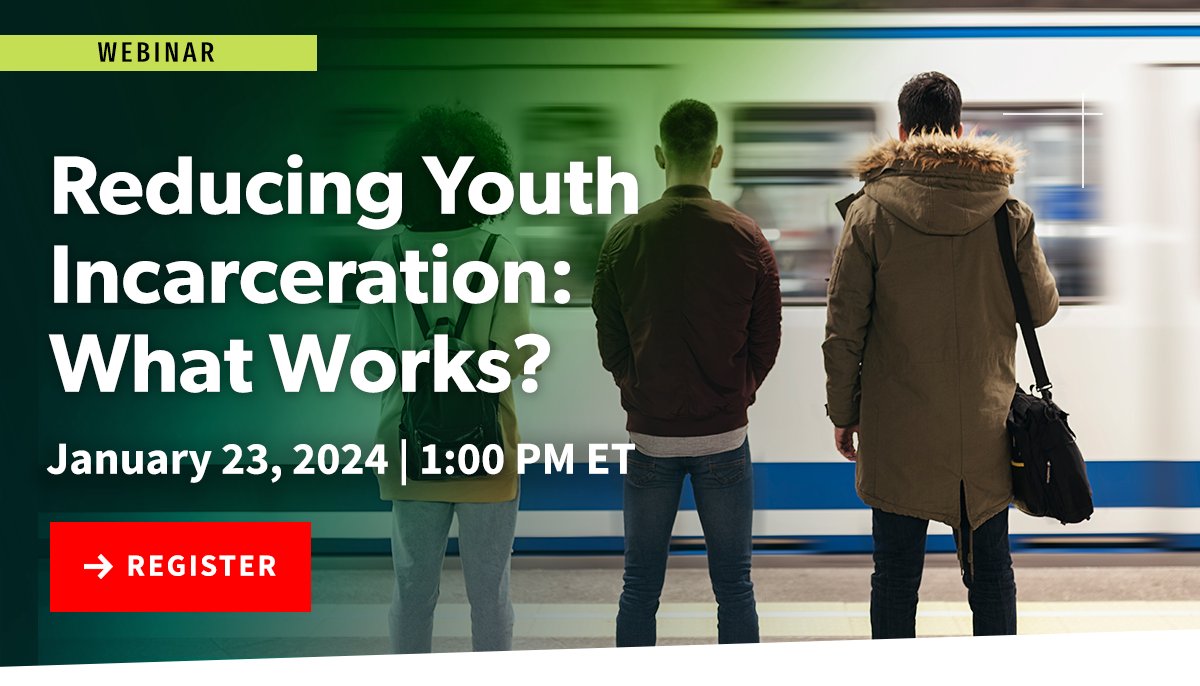 Join our upcoming webinar as we discuss better ways to protect the public and boost youth success by keeping kids out of institutions and working with them effectively in their homes and communities. 📅 January 23 at 1PM ET. Register: bit.ly/3vGQ8Uc