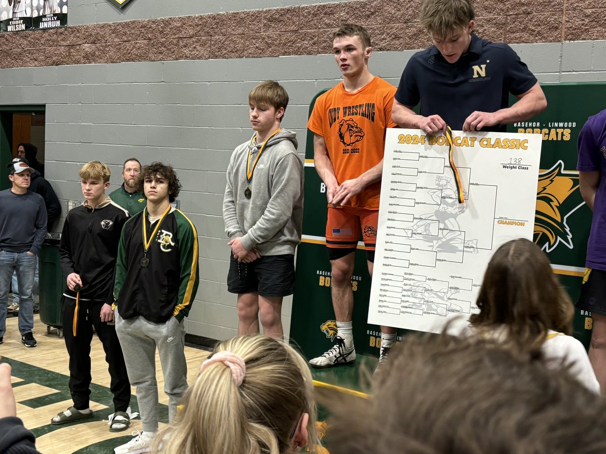 CoachRonRussell's tweet photo. Three days of Hard Work Paying Off! Started with Dual wins against North and South, then rolled into wrestling our butts off at the Basehor Bobcat Challenge with 36 good teams in attendance. We finished 9th, but only two points out of 7th and six points out of 6th. Proud of them! https://t.co/iYmNfsztO3