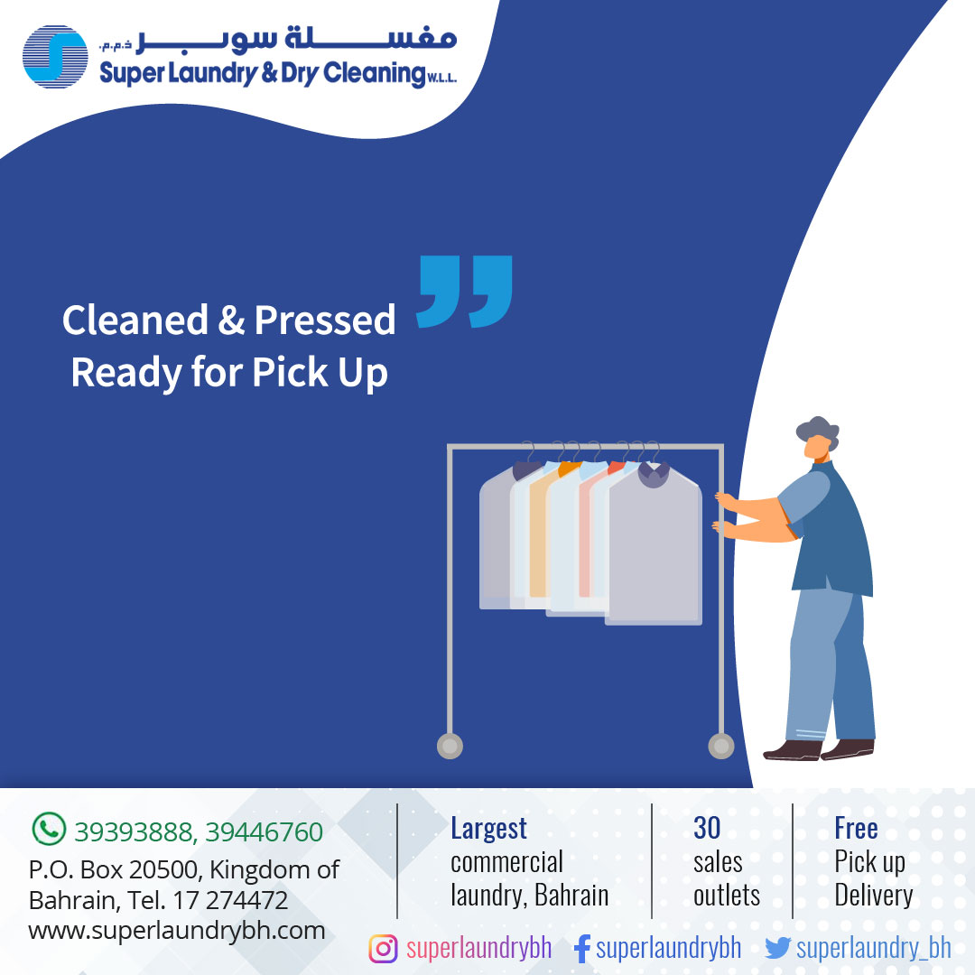 superlaundry_bh's tweet photo. #Cleaned &amp; Pressed. Ready for Pick Up. #SuperLaundry, #Bahrain. Call us 17274472. WhatsApp 39393888, 39446760. https://t.co/KaKM9eu816

#Laundry #DryCleaning #OnlineLaundry #LaundryService #LaundryServiceBahrain #Washing #Ironing #LaundryOnline #BahrainLaundry https://t.co/tHP4AmpK53