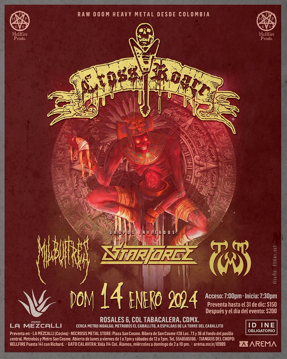 BBeat105's tweet photo. Hoy, 14 enero, están estos shows:
- En #ForoMictlan, #HumanGrinder
- En #LaMezcalli, #CrossRoarr. #HellfireProductions.
Cuáles nos faltan?
En cuáles los veremos?
#StayBlast
#BlastBeat105 https://t.co/ExuGG2a1L4