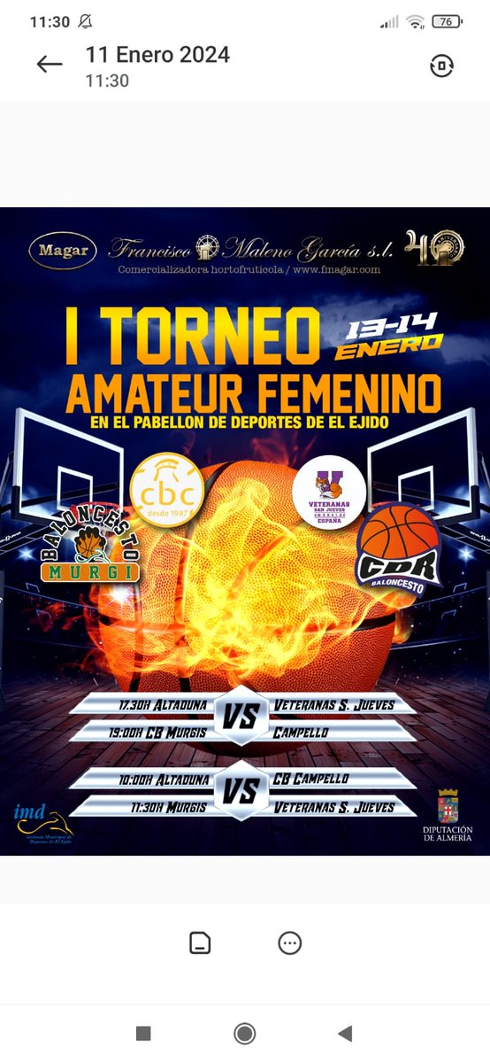 SanJuevesBasket's tweet photo. Enhorabuena @MurgiBaloncesto por este maravilloso Torneo! Ha sido un finde de lujo. Hemos disfrutado muchísimo dentro y fuera de la pista. Gracias a Magar por su apoyo a la organización, y su detalle tan sabroso. Viva el #maxibasketfemenino🏀🫶 https://t.co/EtPpU7dUG7