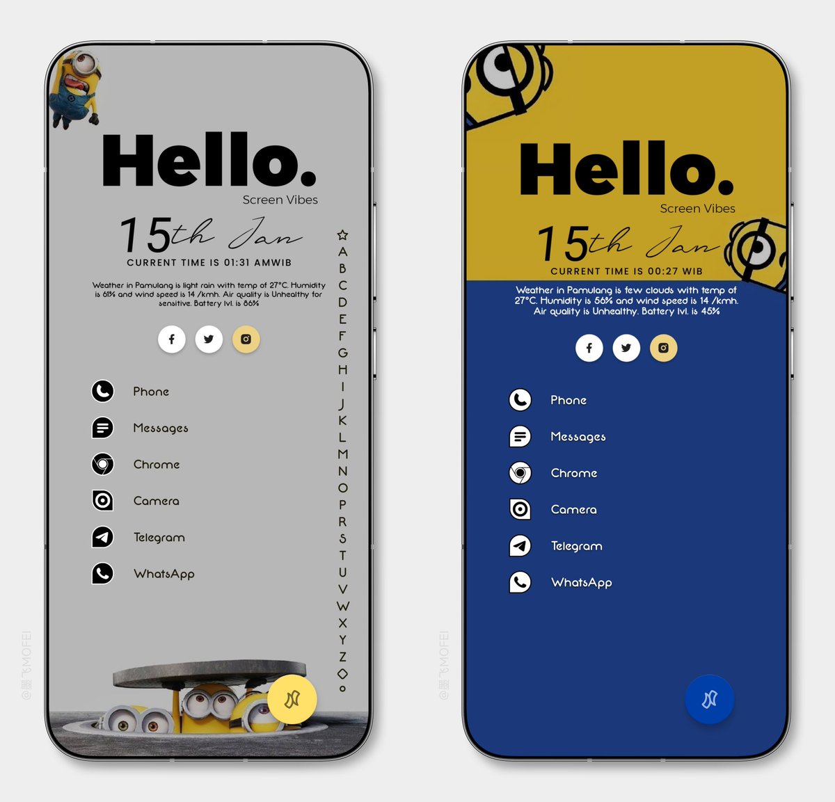 homescreenvibes's tweet photo. Hello!

📍 @NiagaraLauncher
📍 Wall from Telegram
📍 Radiance KWGT (R02) @zeffisetups
📍 Japes Lux (left) &amp; Japes Ink (right) @suitcaselabs
📍 Temp by 墨飞MOFEI

#minimal #android #homescreen #setup #withniagara #wallpapers #personalisation #widgets #tools #japes #japes #icons https://t.co/I5p9PLjWZx